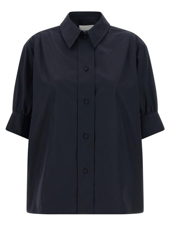  질샌더 탑 질 샌더 코튼 셔츠 블루