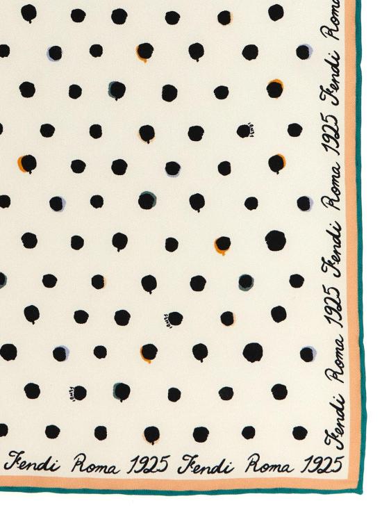  펜디 머플러/스카프 팔레나 도트 스카프 화이트/블랙 - FENDI