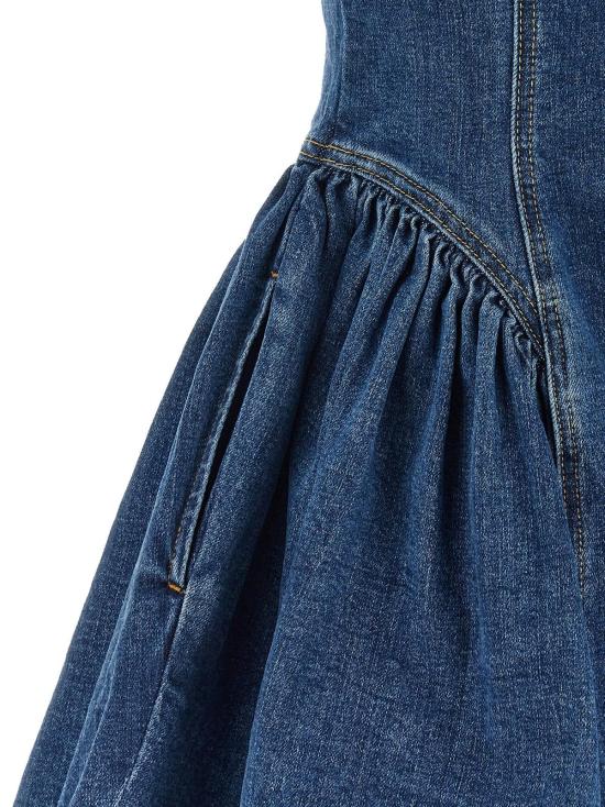  셀프 포트레이트 숏 원피스 데님 미니 드레스 블루 - SELF PORTRAIT