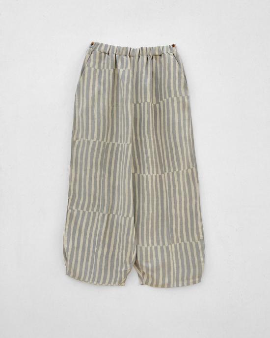 PO-EM 스트레이트 팬츠 Po Em The Palace Pant In Silk Pompeii Stripe Pants