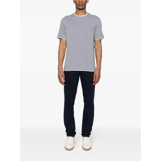  브루넬로 쿠치넬리 반팔 티셔츠 Brunello Cucinelli 티셔츠 그레이 - BRUNELLO CUCINELLI