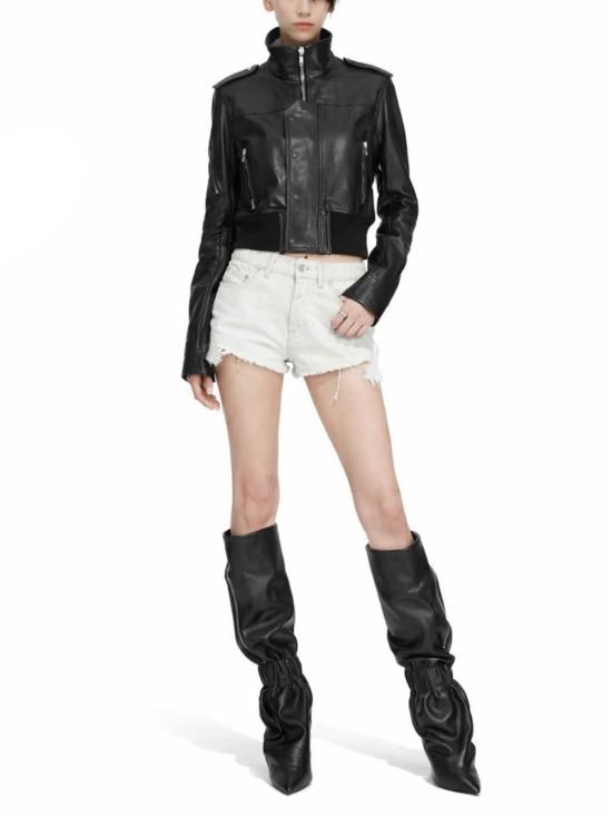  릭 오웬스 숏팬츠 바이어스 컷오프 쇼츠 화이트 - RICK OWENS