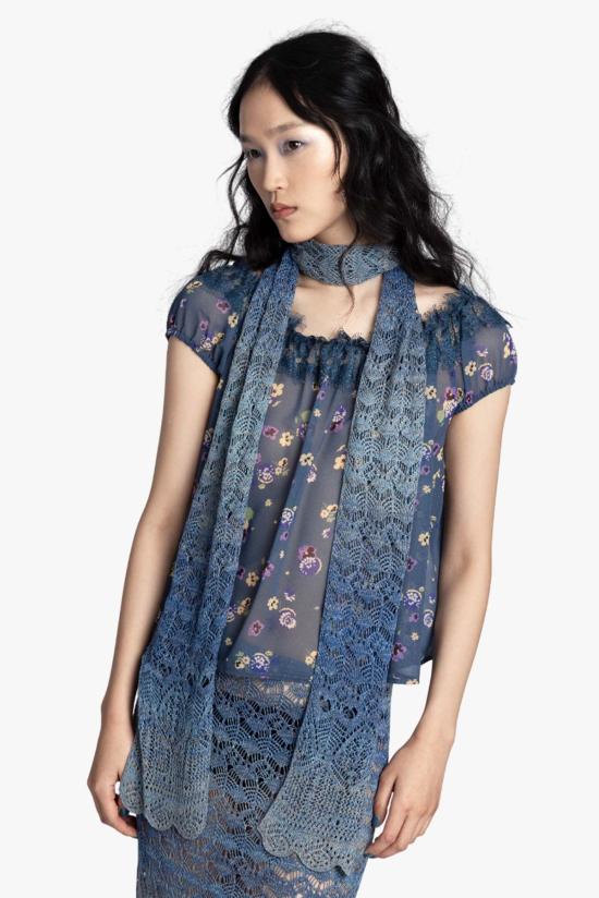  안나 수이 머플러/스카프 옴브레 스페이스 다이 크로셰 스카프 - ANNA SUI