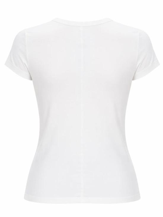  릭 오웬스 반팔 티셔츠 코튼 티셔츠 화이트 - RICK OWENS