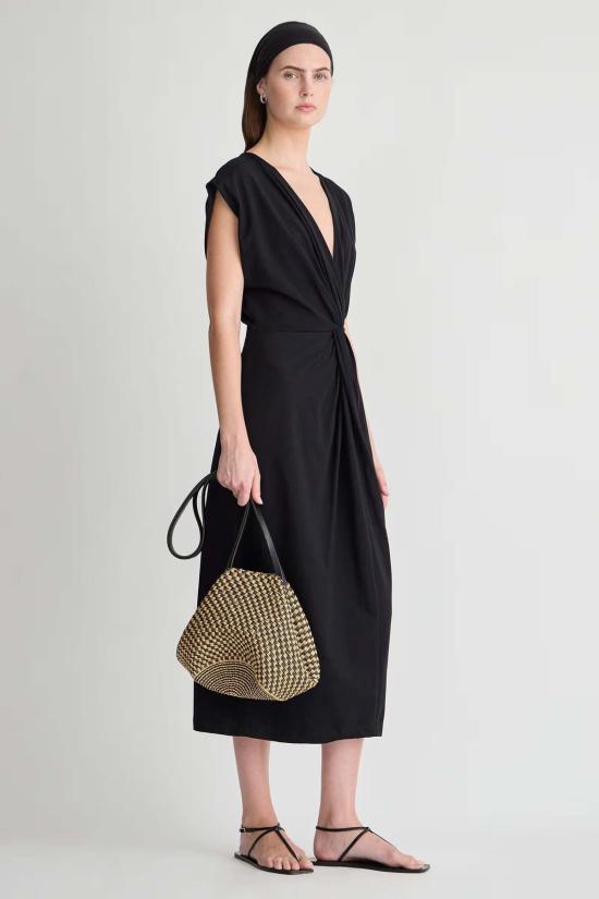  어피스 어파트 롱 원피스 Apiece Apart Margit Twist Front Column Dress - APIECE APART