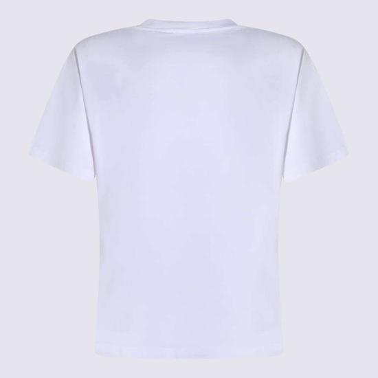  토리버치 반팔 티셔츠 화이트 코튼 티셔츠 - TORY BURCH