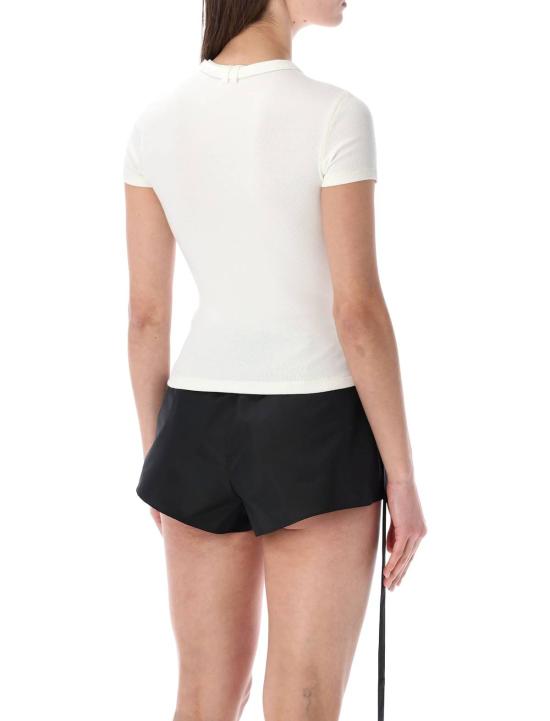  디젤 긴팔 티셔츠 T 이아라스 반팔 골지 면 탑 화이트 - DIESEL