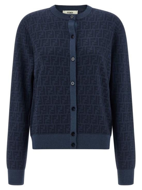  펜디 가디건 FF 울  블루