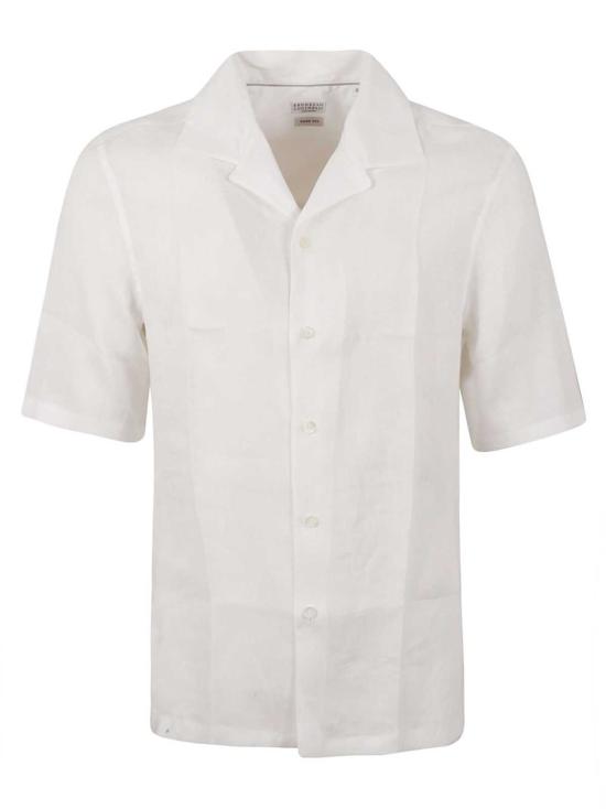  브루넬로 쿠치넬리 반팔 티셔츠 반팔 셔츠 화이트