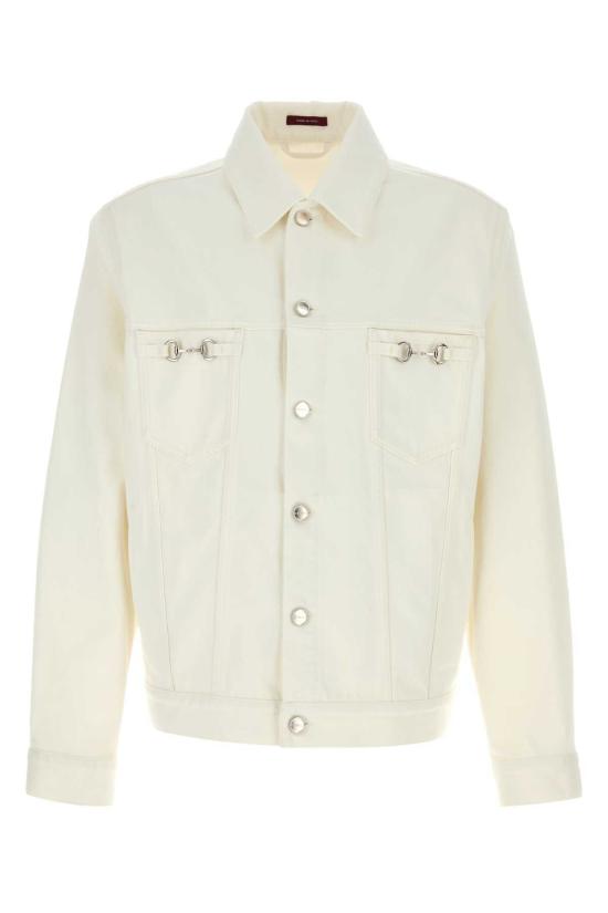  구찌 데님 자켓 화이트 데님 재킷