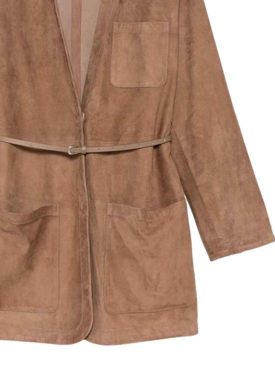 26SS 만조니24 가죽 자켓 26PM213L43L8 Brown - MANZONI24