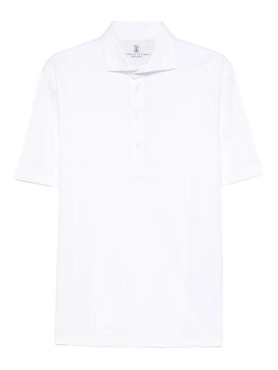 26SS 브루넬로 쿠치넬리 폴로 티셔츠 M0B133915C6159 White