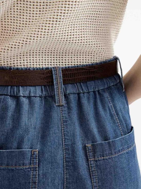 26SS 브루넬로 쿠치넬리 스트레이트 팬츠 MH192P5566C9396 Dark Blue - BRUNELLO CUCINELLI