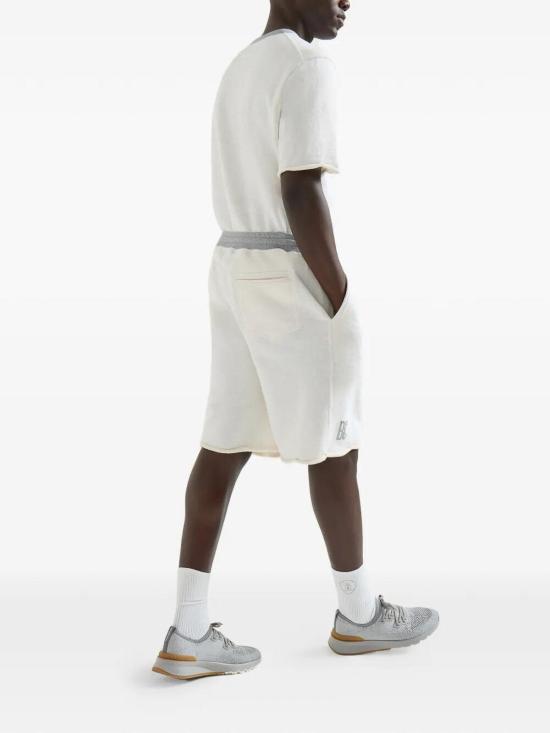 26SS 브루넬로 쿠치넬리 숏팬츠 MR8313375GCTQ27 White - BRUNELLO CUCINELLI