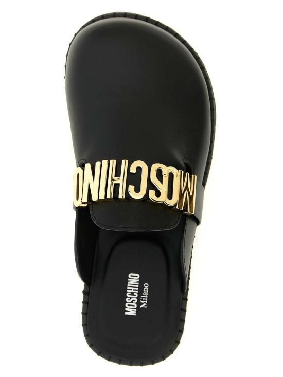 26SS 모스키노 뮬/슬리퍼 MA10162G1OMF0000 Black - MOSCHINO