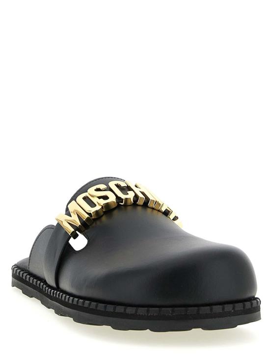 26SS 모스키노 뮬/슬리퍼 MA10162G1OMF0000 Black - MOSCHINO