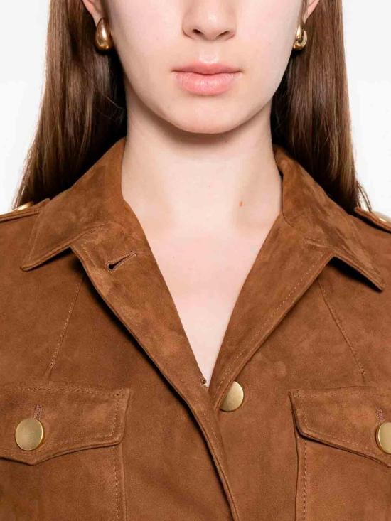 26SS 딸리아토레 가죽 자켓 CLEAPECHE260126E242 Brown - TAGLIATORE