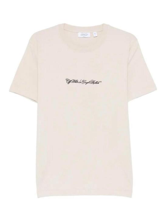 26SS 오프화이트 반팔 티셔츠 OMAA027S26JER0022070 Taupe