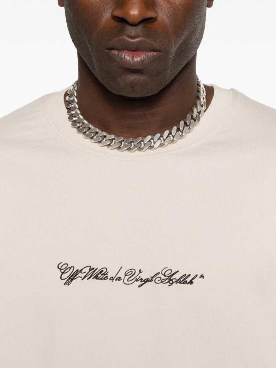 26SS 오프화이트 반팔 티셔츠 OMAA027S26JER0022070 Taupe - OFF WHITE