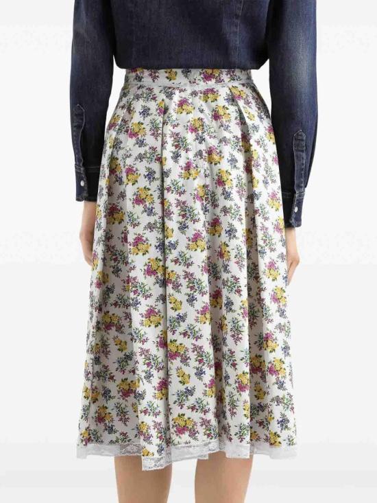 26SS 돌체앤가바나 미디 스커트 F4DA8THS5T9HA5XL White - DOLCE & GABBANA