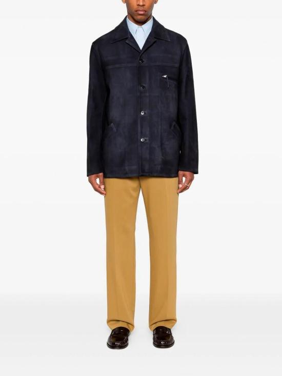 26SS 프라다 가죽 자켓 UPS70518OMSOOOF0216 Dark Blue - PRADA