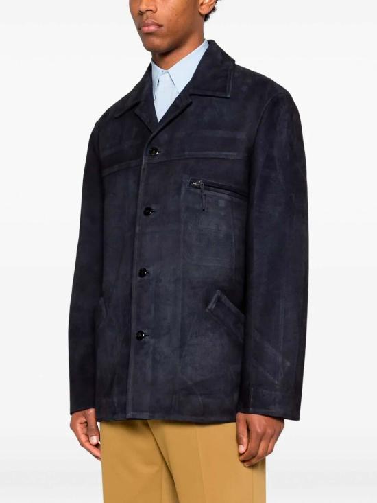 26SS 프라다 가죽 자켓 UPS70518OMSOOOF0216 Dark Blue - PRADA