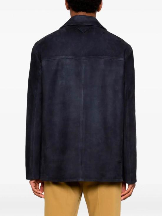 26SS 프라다 가죽 자켓 UPS70518OMSOOOF0216 Dark Blue - PRADA