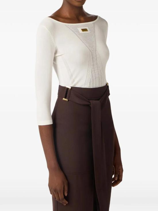 26SS 엘리자베타프랜치 탑 MK71W61E360 Cream - ELISABETTA FRANCHI