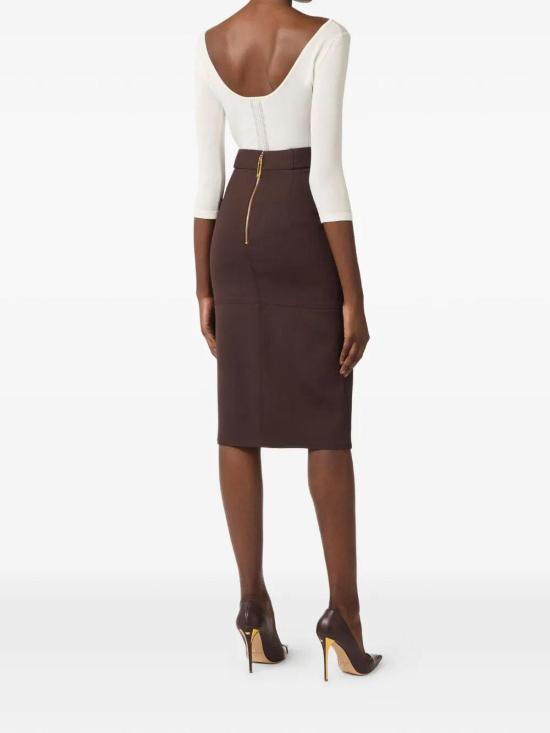 26SS 엘리자베타프랜치 탑 MK71W61E360 Cream - ELISABETTA FRANCHI