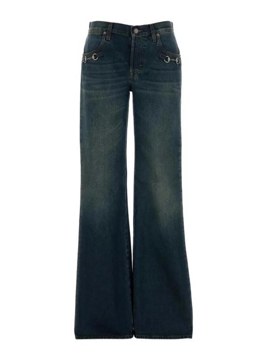 26FW 구찌 홀스빗 코튼 데님 팬츠 864707XDDFW4011 Blue