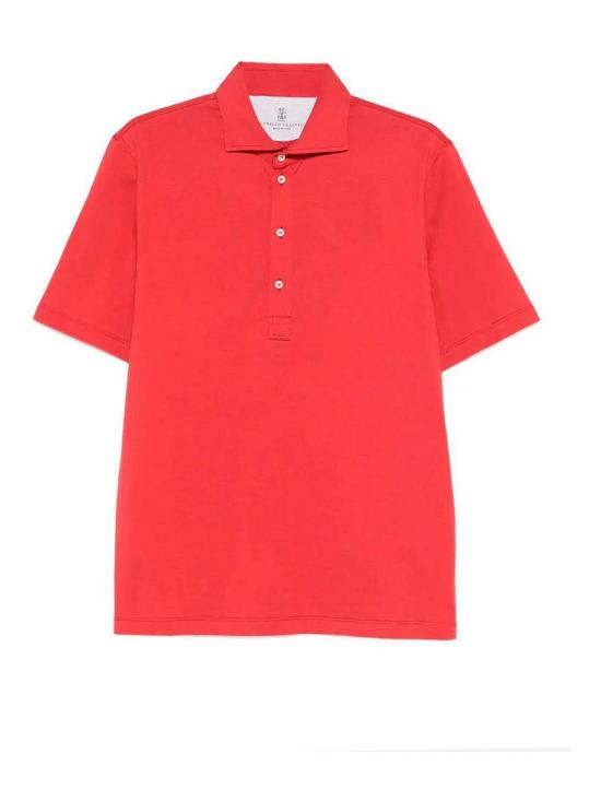 26SS 브루넬로 쿠치넬리 폴로 티셔츠 M0B133915C7781 Red
