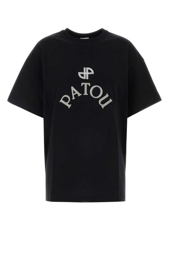  파투 반팔 티셔츠 오버사이즈 코튼 티셔츠 블랙