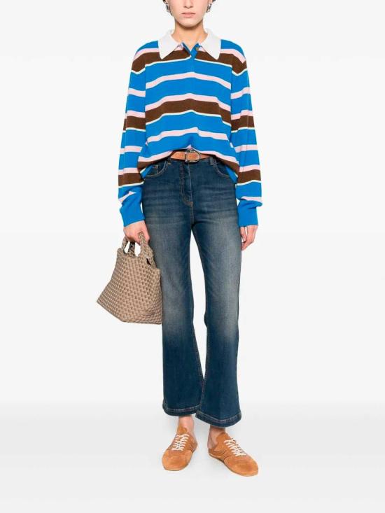 26SS 파트리지아페페 스트레이트 팬츠 8P0819D140CB03 Blue - PATRIZIA PEPE