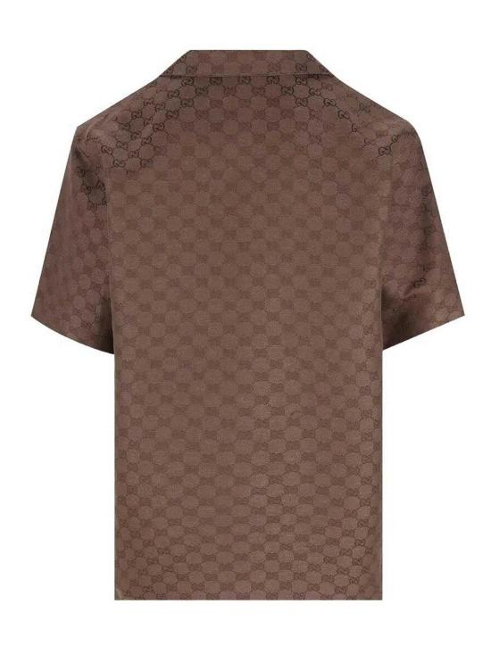26SS 구찌 반팔 셔츠 794907ZAM7G2063 Brown - GUCCI