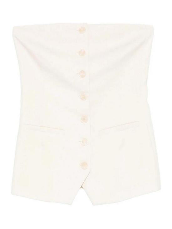 26SS 파트리지아페페 민소매 티셔츠 8C0840A6F5W409 White