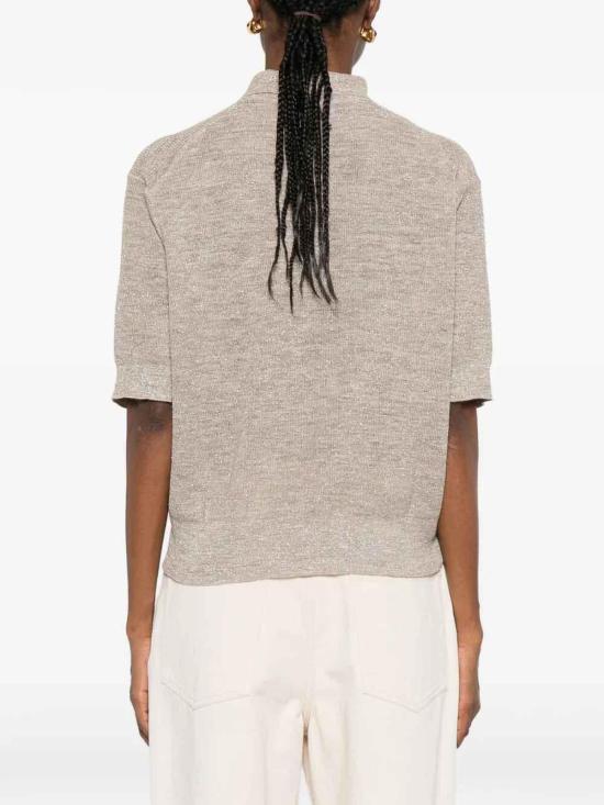 26SS 브루넬로 쿠치넬리 탑 M8Q257105C6898 Beige - BRUNELLO CUCINELLI