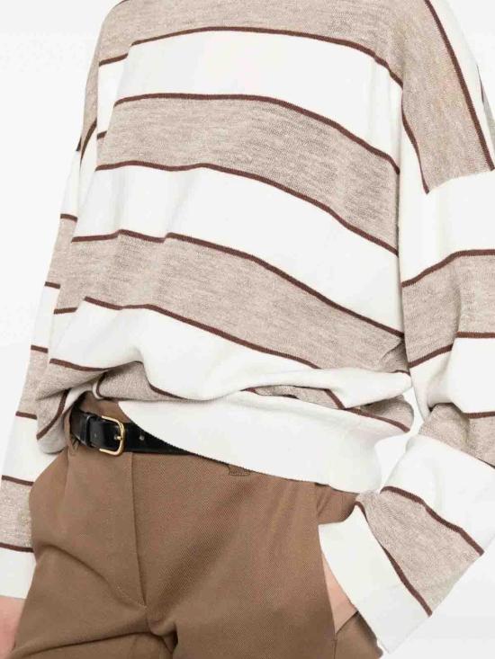 26SS 브루넬로 쿠치넬리 탑 M16221600CSF58 White - BRUNELLO CUCINELLI