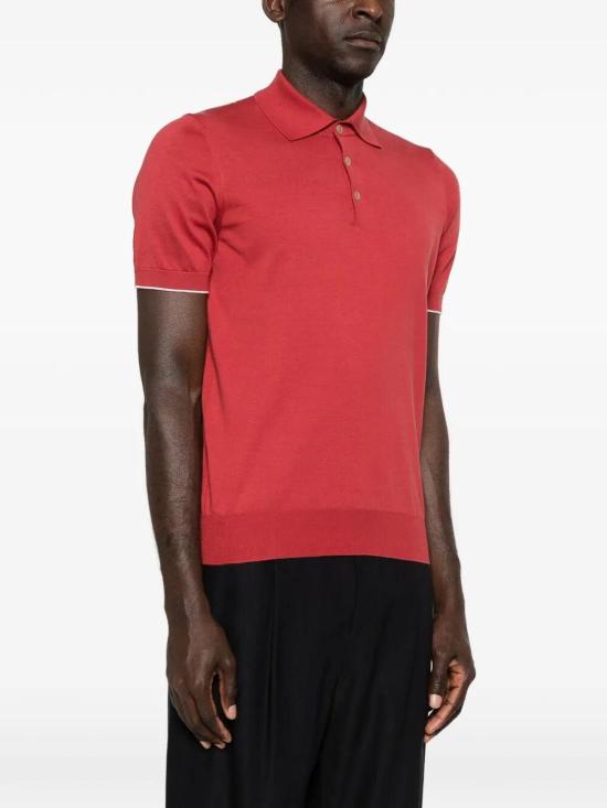26SS 브루넬로 쿠치넬리 폴로 티셔츠 M29800125CPP07 Red - BRUNELLO CUCINELLI