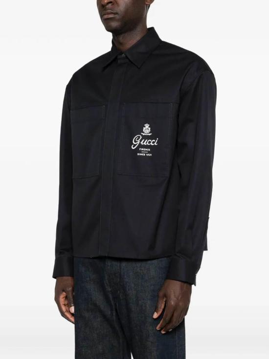 26SS 구찌 긴팔 셔츠 851711ZAQH54440 Blue - GUCCI