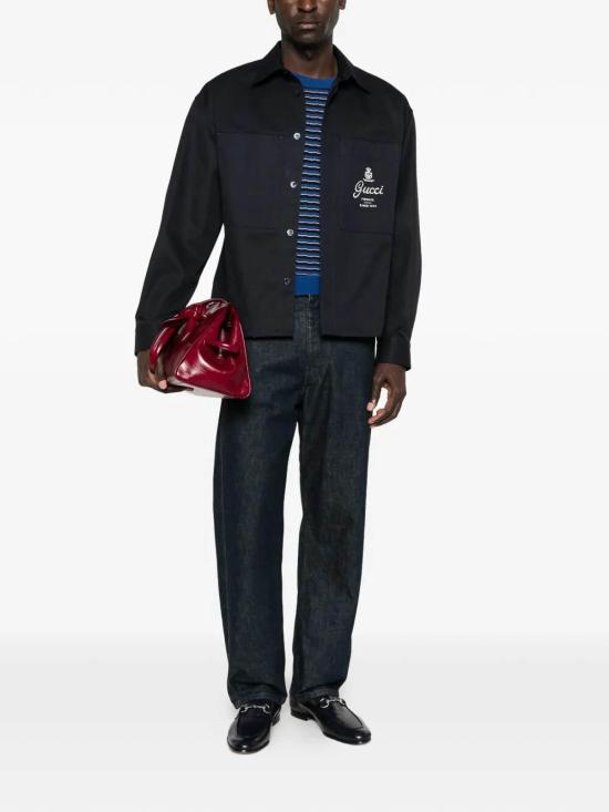 26SS 구찌 긴팔 셔츠 851711ZAQH54440 Blue - GUCCI