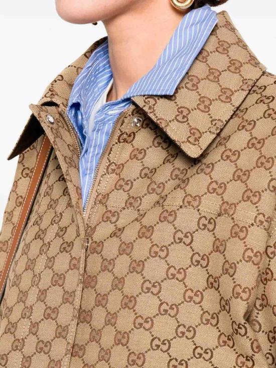 26SS 구찌 GG 캔버스 봄버 재킷 842660ZAF4S2580 Beige - GUCCI