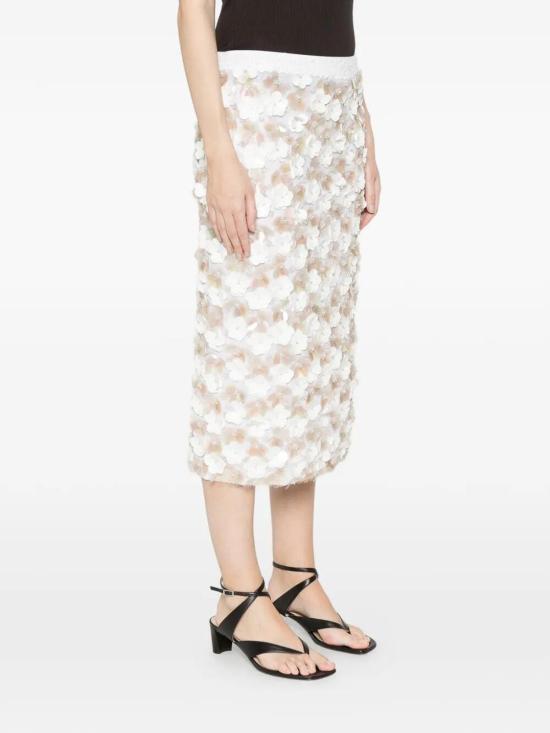 26SS 파로쉬 미디 스커트 GYMD621663802 White - PAROSH