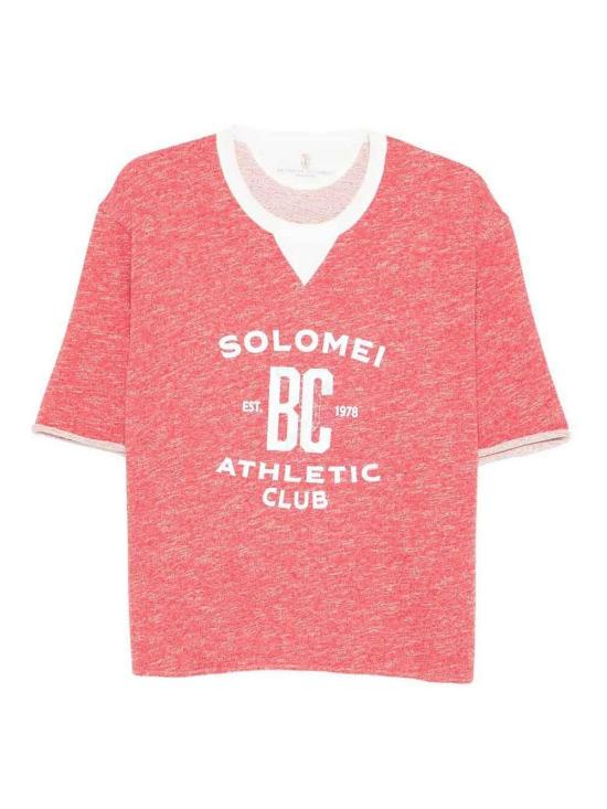 26SS 브루넬로 쿠치넬리 반팔 티셔츠 MR8313378GCFL34 Red