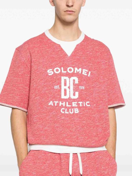 26SS 브루넬로 쿠치넬리 반팔 티셔츠 MR8313378GCFL34 Red - BRUNELLO CUCINELLI