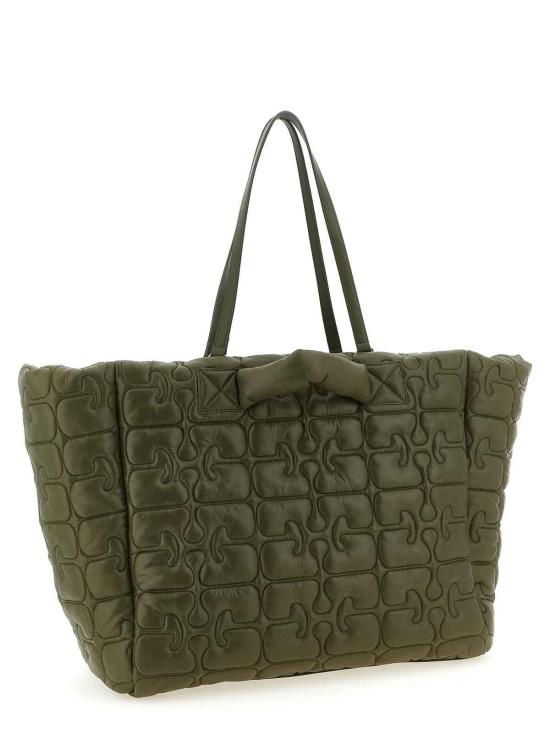 26SS 가니 퀼티드 리테크 XXL 토트백 B2080003861 Green - GANNI