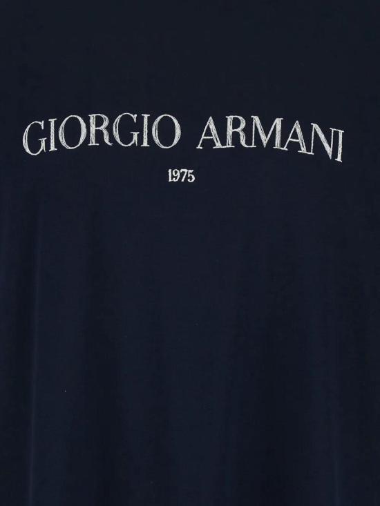 26SS 조르지오 아르마니 반팔 티셔츠 GM003613TE10629UB100 Blue - GIORGIO ARMANI