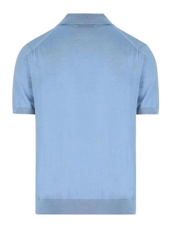 26SS 프라다 슈퍼파인 울 폴로 셔츠 UMF14818DYSOOOF0154 Light Blue - PRADA