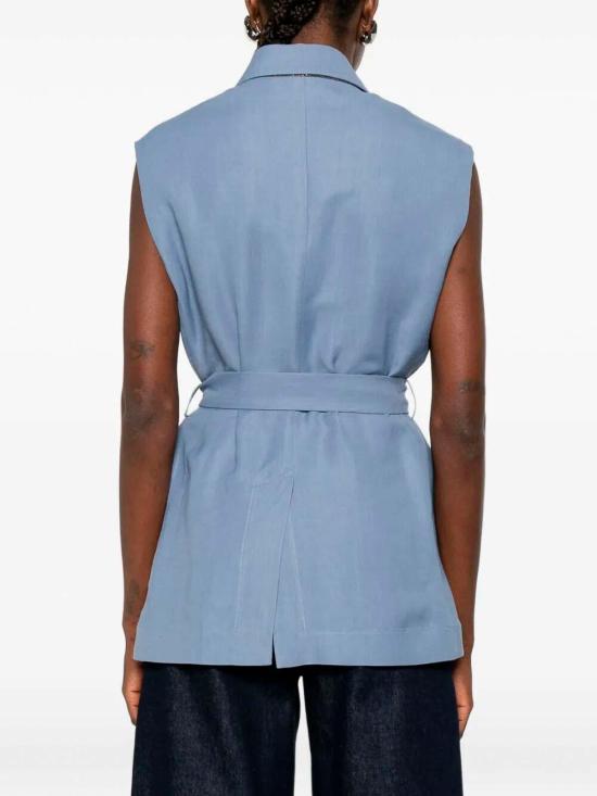 26SS 브루넬로 쿠치넬리 베스트 MH1267754C9135 Blue - BRUNELLO CUCINELLI