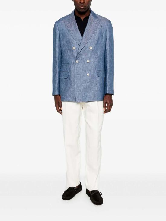 26SS 피아젠차 폴로 티셔츠 M1540001001880 Dark Blue - PIACENZA 1733