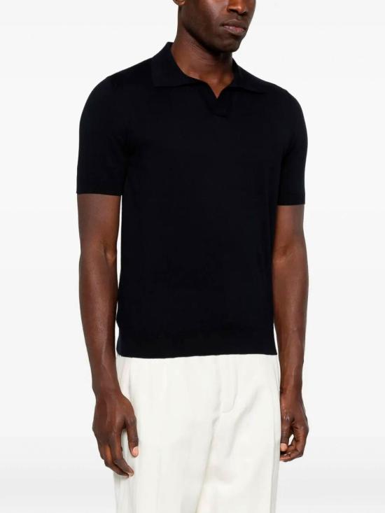 26SS 피아젠차 폴로 티셔츠 M1540001001880 Dark Blue - PIACENZA 1733